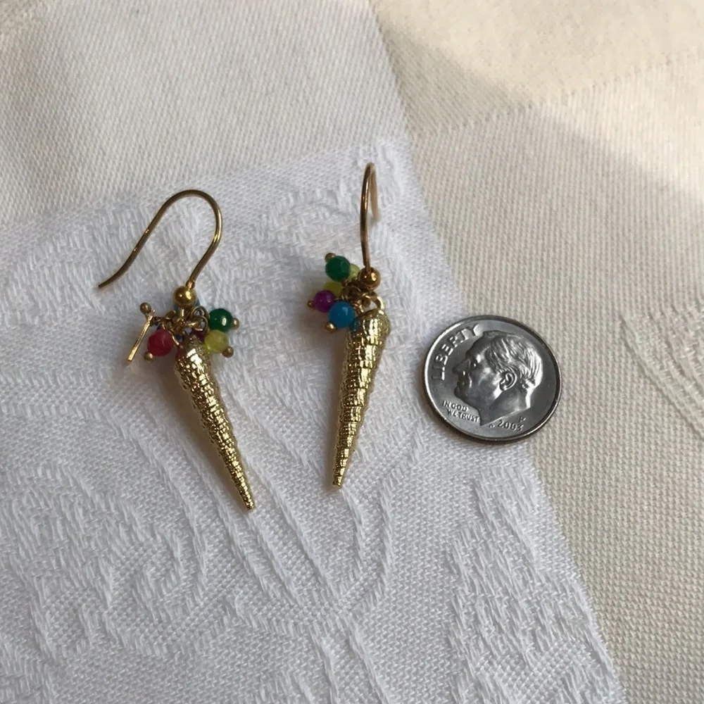 Rosantica Italy 925 Ice Cream Cone Beaded Statement Dangle Earrings - Picture 9 of 16